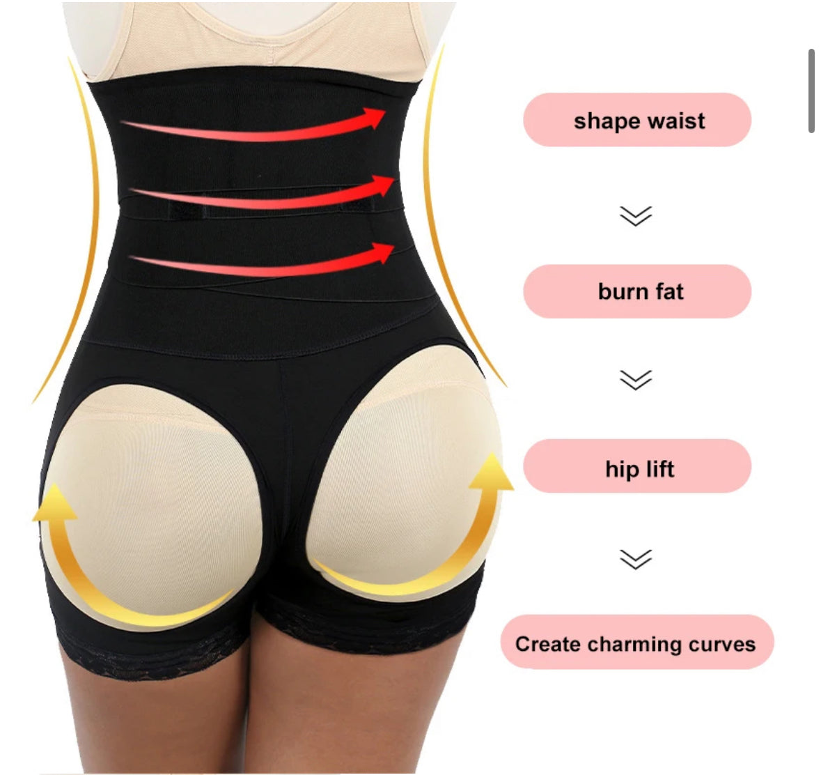 Women Waist Bandage Wrap Trimmer Belt Waist Trainer Shaperwear Tummy Control with booty lifting shorts