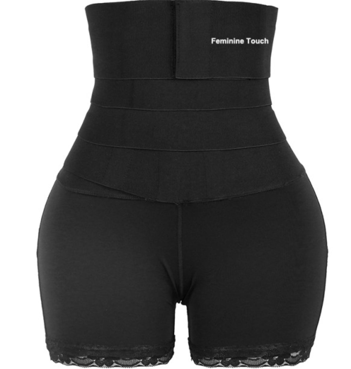 Women Waist Bandage Wrap Trimmer Belt Waist Trainer Shaperwear Tummy Control with booty lifting shorts